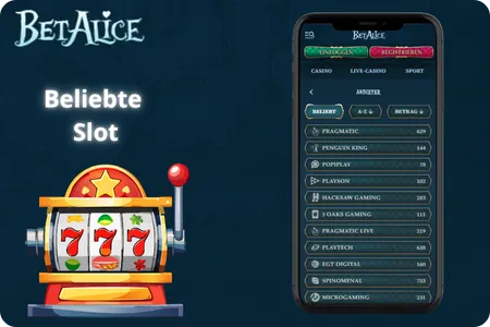 BetAlice Beliebte Spielautomaten