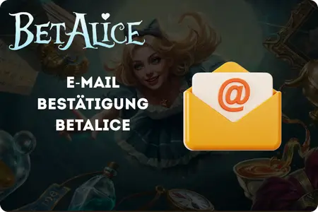 BetAlice Casino Email Phone Confirmation Screen